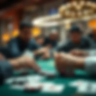 Strategic moves illustrated in a Texas Poker game