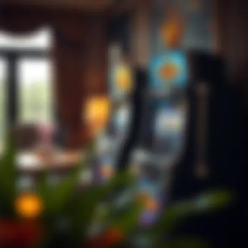 Elegant slot machine in a luxurious home setting