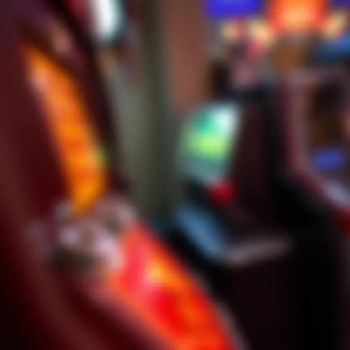 Close-up of a vintage slot machine showcasing intricate designs