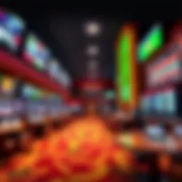 Inside view of Ameristar Casino Sportsbook showcasing betting options