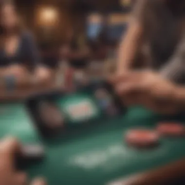 A sleek mobile interface showcasing live dealer games