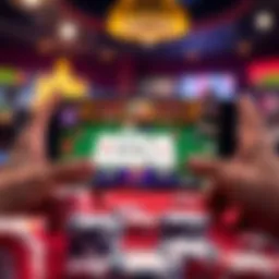 Vibrant graphics of popular poker game interface