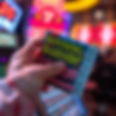 Winning Reveal on Scratch-Off Close-up of a hand revealing a winning scratch-off ticket.