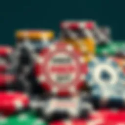 Variety of poker chips showcasing different designs and colors
