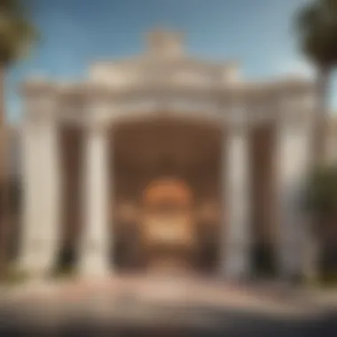 Exterior view of Caesars Palace Biloxi showcasing its grand entrance and architectural details