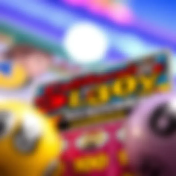 Detailed view of California Lottery scratch-off ticket showcasing vibrant graphics.