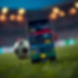 Modern soccer betting app interface on a smartphone