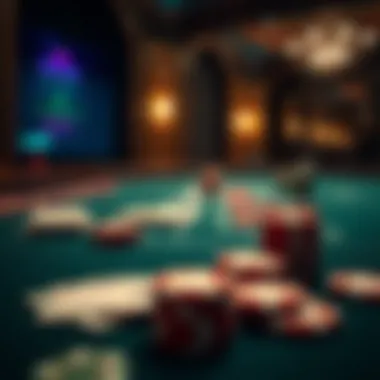 An elegant blackjack setup with cards and chips ready for play