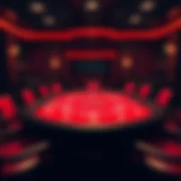 A strategic poker table showcasing an intense game atmosphere