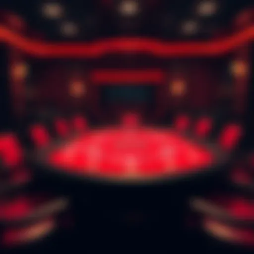A strategic poker table showcasing an intense game atmosphere