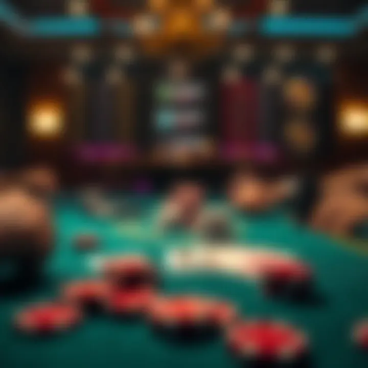 A strategic play on a poker table highlighting chips and cards during a high-stakes game