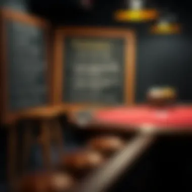Maintenance Tips for Longevity of Your Poker Table Maintenance tips displayed on a chalkboard beside a poker table.