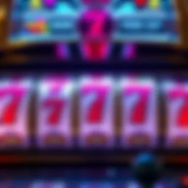 Illustration of jackpot symbols on a slot machine
