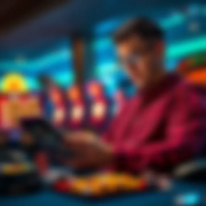 Player enjoying a double jackpot slot game on a tablet