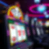 Visual representation of online slot machine gameplay