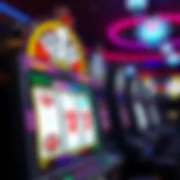 Visual representation of online slot machine gameplay