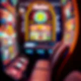 A captivating slot machine display featuring vibrant graphics