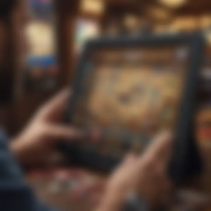 Player engaging with buffalo slots on a digital device