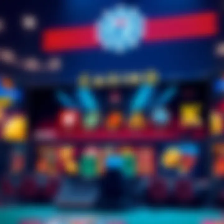 User interface of a popular casino game