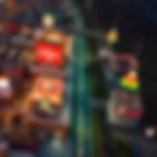 Aerial view of a prominent casino along Interstate 35