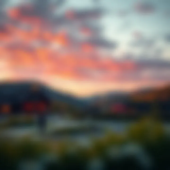 A serene landscape showcasing outdoor attractions near the casinos in the Pocono region