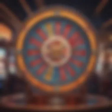The Allure of the Fortune Wheel A vibrant Fortune Wheel at a Las Vegas casino, showcasing its colorful design and attracting players.