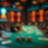 A strategic card table setup for competitive play