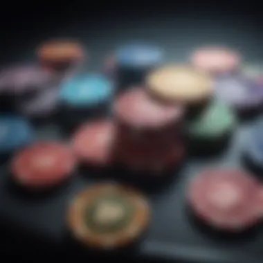 A Display of Gambling Tokens Diverse range of gambling tokens and chips