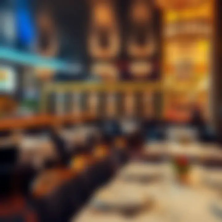 Stylish dining area within the Golden Nugget