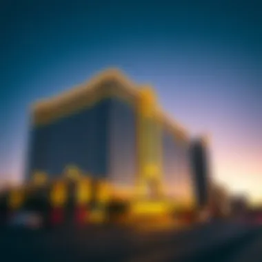 Golden Nugget Hotel at Dusk Golden Nugget Hotel exterior during sunset