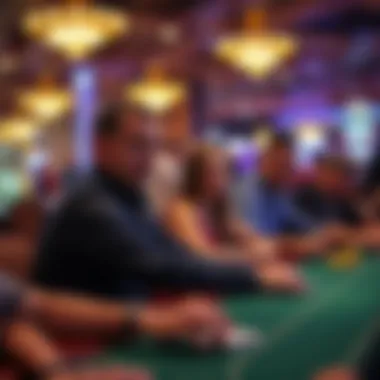 Close-up of a player enjoying a table game with friends