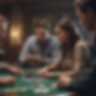 Engaging Poker Gameplay Players engaging in a game of poker