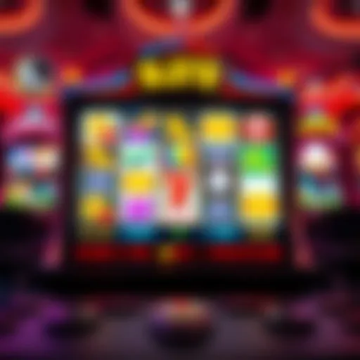 A vibrant slot machine interface showcasing various themes