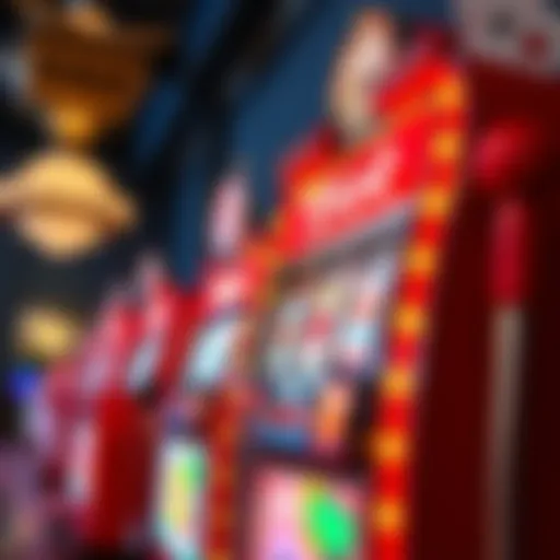 Vintage slot machine with vibrant colors and retro design