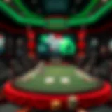 Virtual poker table showcasing penny poker setup