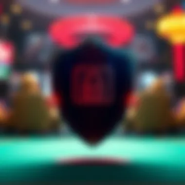 Security Features in Casino Applications A security shield symbolizing safety features in gaming apps.