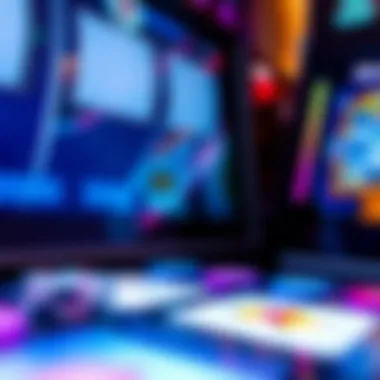 Close-up of modern gaming technology
