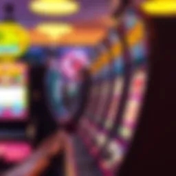 Vibrant slot machine display