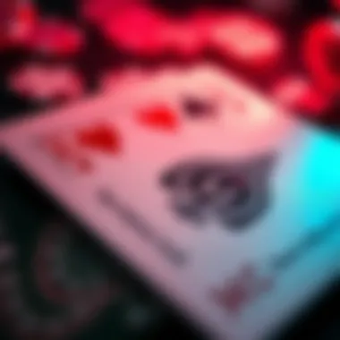 Artistic close-up of a unique playing card design