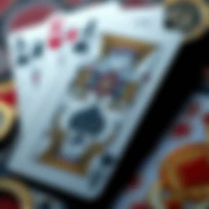 Detailed view of intricate card artwork and illustrations