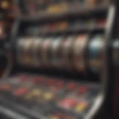 Inside view of slot machine mechanics