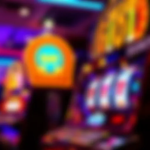 Vibrant slot machine display showcasing a jackpot win