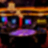 A sleek live dealer casino setup showcasing an interactive gaming table.