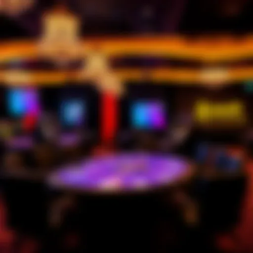 A sleek live dealer casino setup showcasing an interactive gaming table.