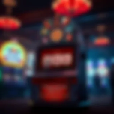 Illustration of a phantom slot machine with intricate designs