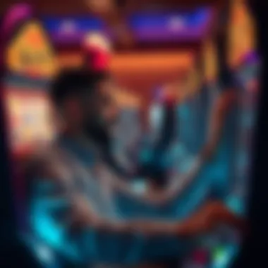 Player experiencing excitement while interacting with a phantom slot machine