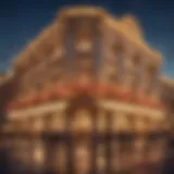 Glistening facade of a luxury casino