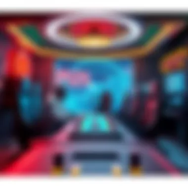 A futuristic gaming setup with Bitcoin elements