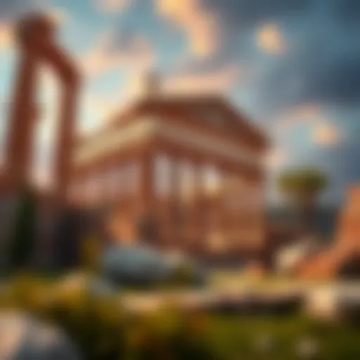 Ancient ruins of Pompeii depicted in a slot game