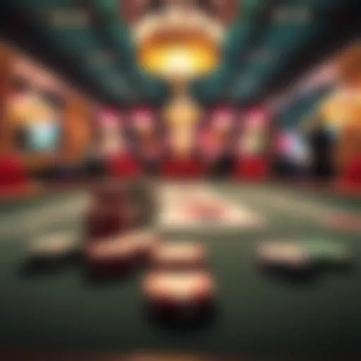 An engaging online poker table with vibrant graphics and chips